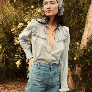 Sold out Dôen Hortense top in French Blue